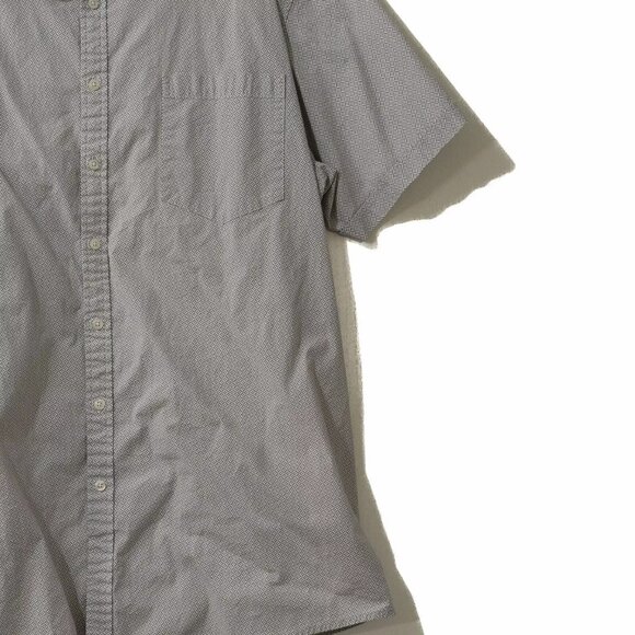 APT.9 Mens Gray Button Up Shirt Casual Slim Collared 1-Pocket Short Sleeve 3XL - Picture 4 of 7